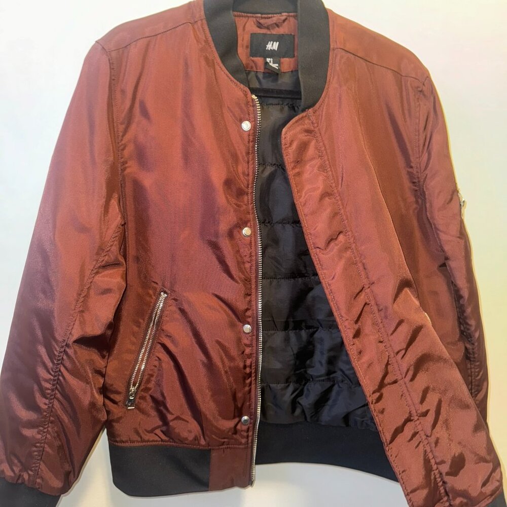 Maroon Bomber Jacket - image 1